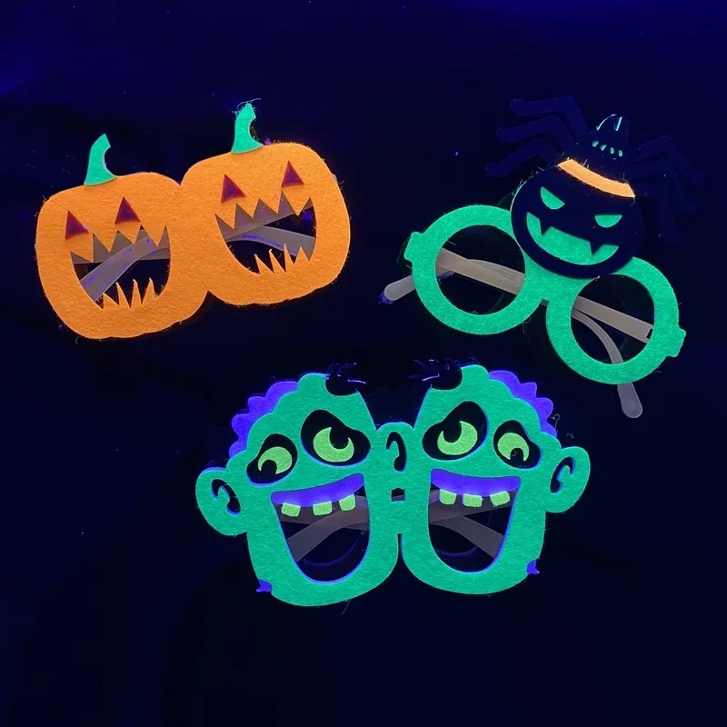 Glow In The Dark Party Glasses - Bingkai Kacamata Berbahan Felt yang Menyala