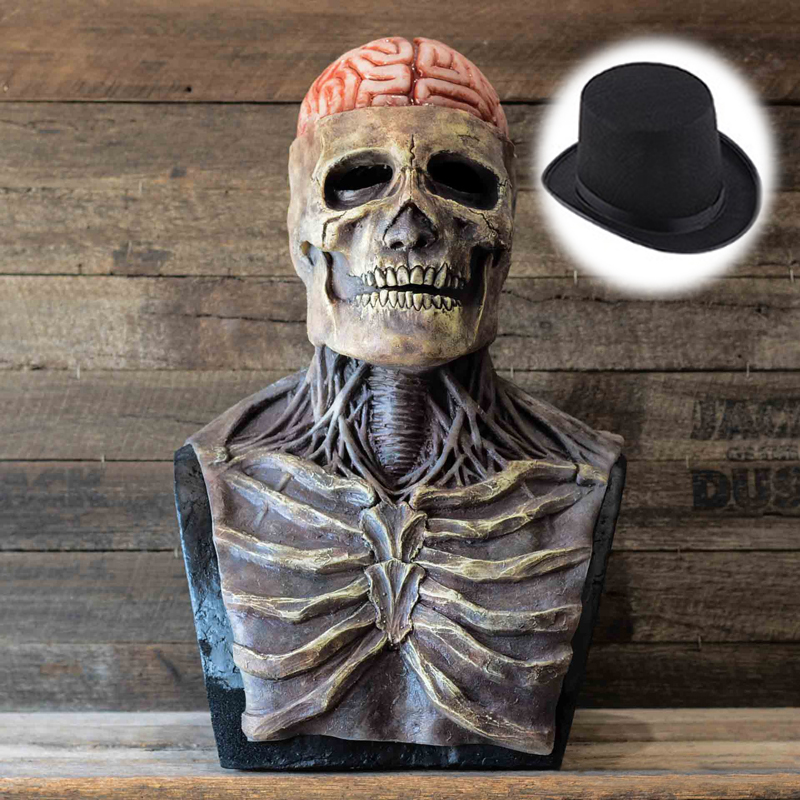 Led Purge Mask Halloween - Topeng Kerangka Otak Menyeramkan Tutup Kepala