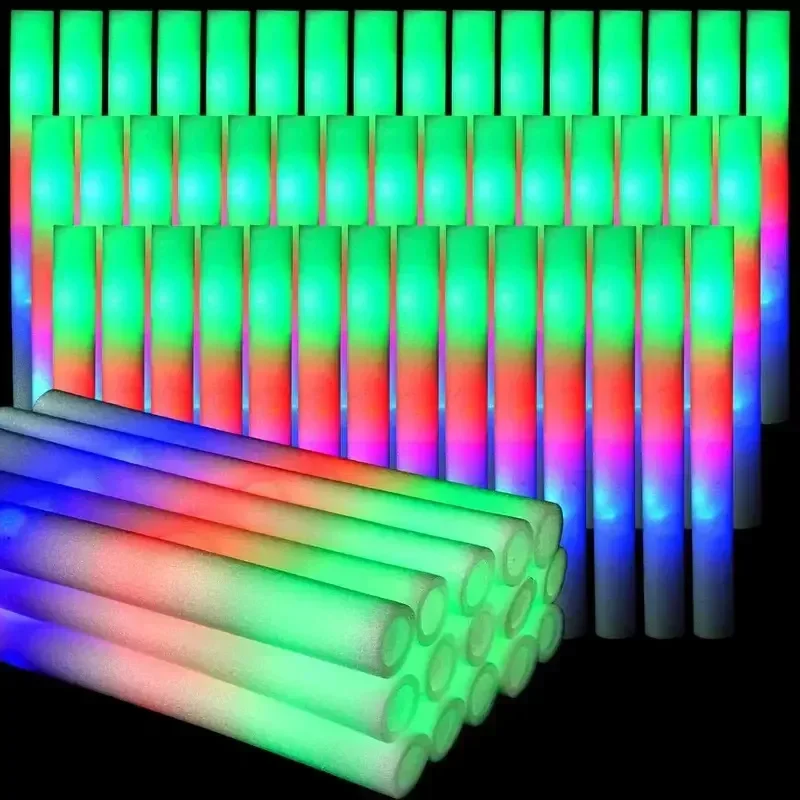 30 Buah Tongkat Cahaya Busa de - Flashing Led Foam Sticks Party ulasan dan harga