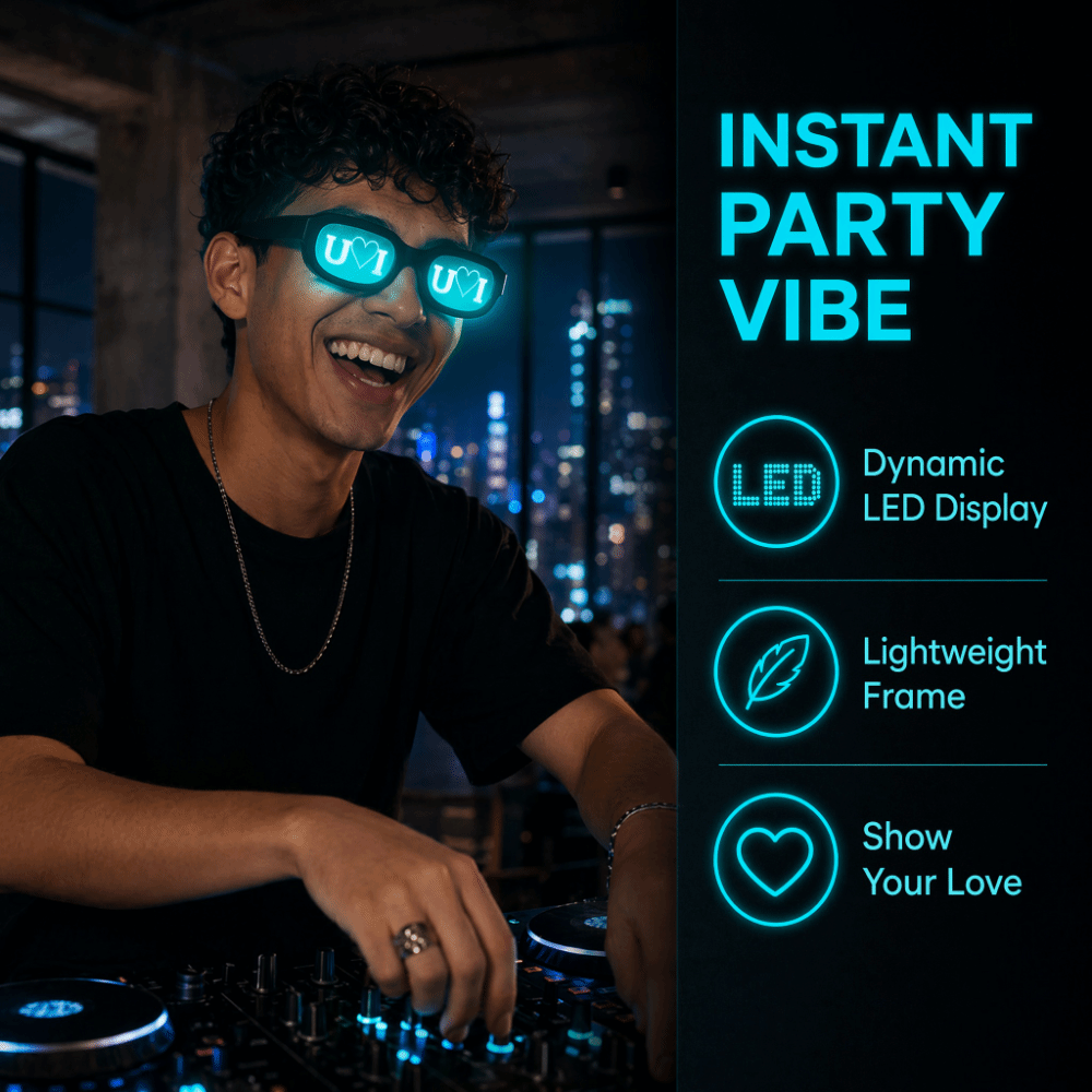 Kacamata LED Efek Khusus Berca - Glow In The Dark Party Glasses ulasan dan harga