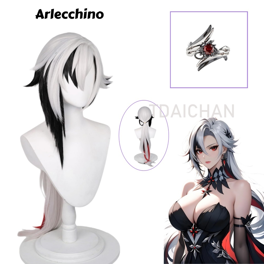 Wig Cosplay Genshin Impact Arl - Anime Cosplay Wig Heat Resistant ulasan dan harga