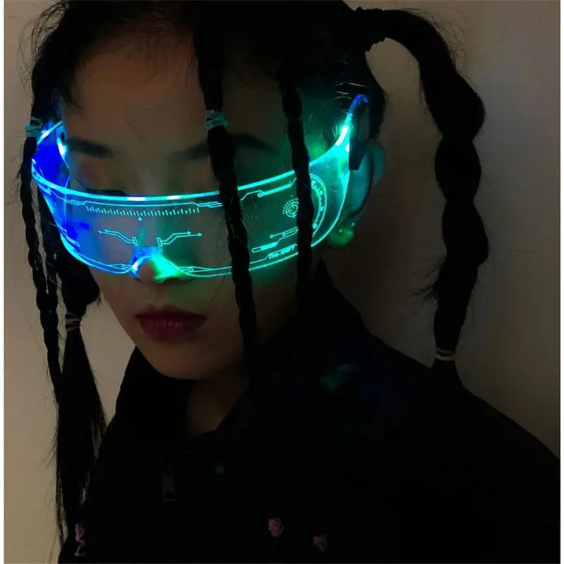 Kacamata LED Pesta Cahaya Tuju - Glow In The Dark Party Glasses ulasan dan harga