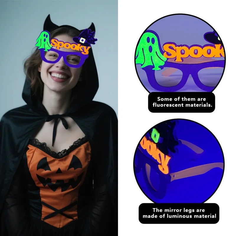 Bingkai Kacamata Berbahan Felt - Glow In The Dark Party Glasses ulasan dan harga