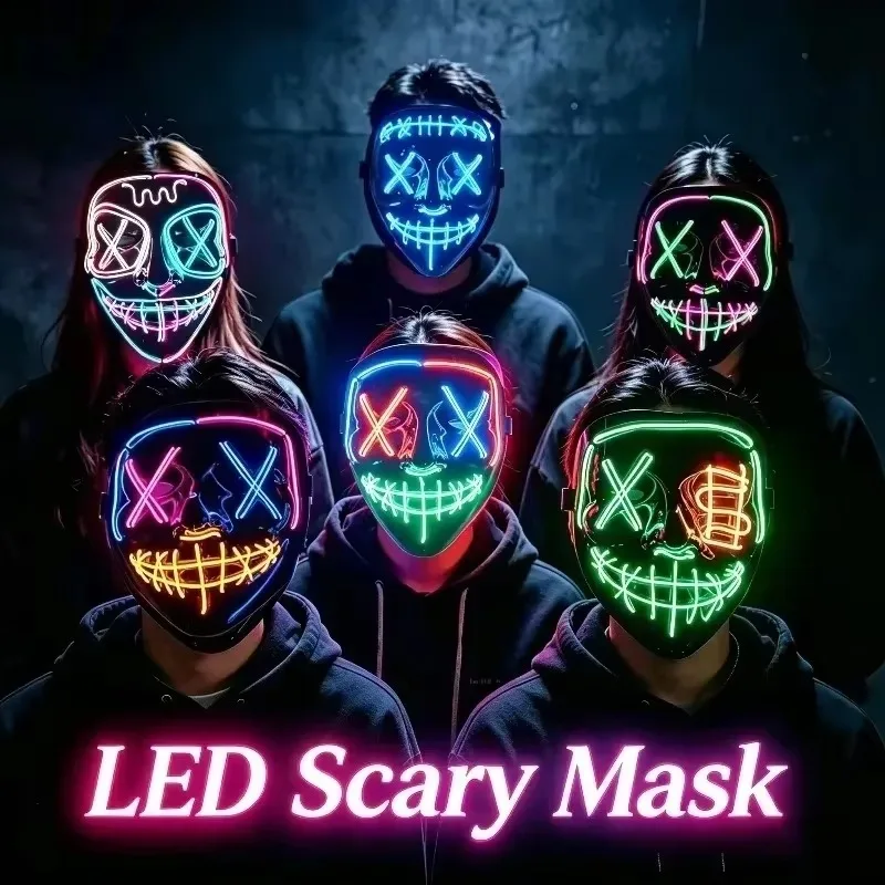 Perlengkapan Pesta Halloween 2 - Led Purge Mask Halloween ulasan dan harga