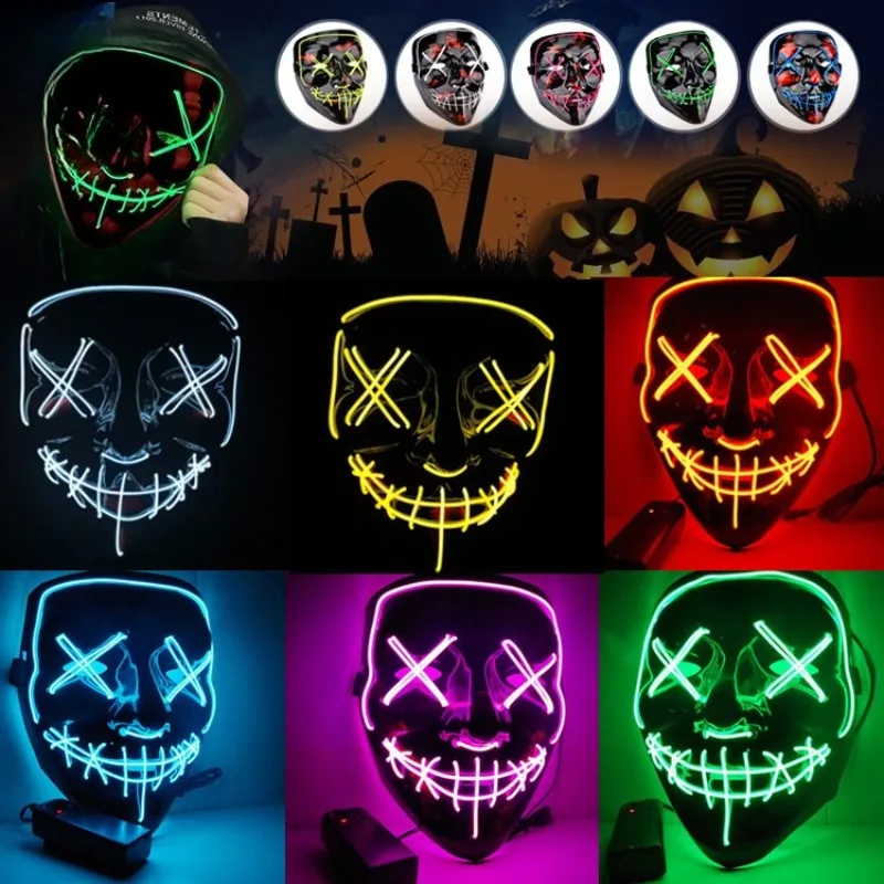 Perlengkapan Pesta Halloween 2 - Led Purge Mask Halloween ulasan dan harga