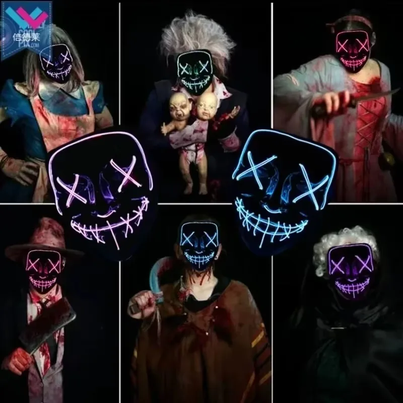 Perlengkapan Pesta Halloween 2 - Led Purge Mask Halloween ulasan dan harga